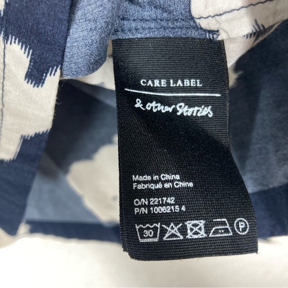 & Other Stories Womens Long sleeve top 6 Navy White Button Down - Picture 15 of 15